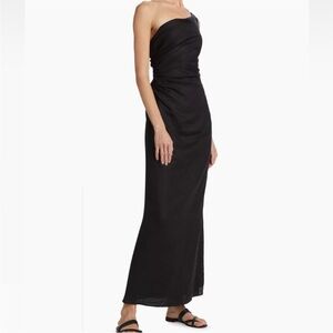 Mara Hoffman Enya One Shoulder Hemp Maxi Dress